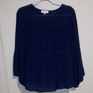 New Directions Navy Blouse
